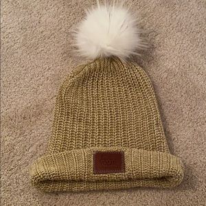 Tan Love Your Melon Pom Pom Hat